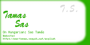 tamas sas business card