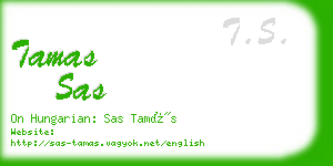 tamas sas business card